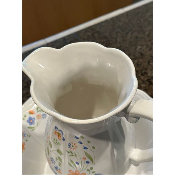 Vintage Federalist USA Pottery pitcher and basin - Picture 4 of 10